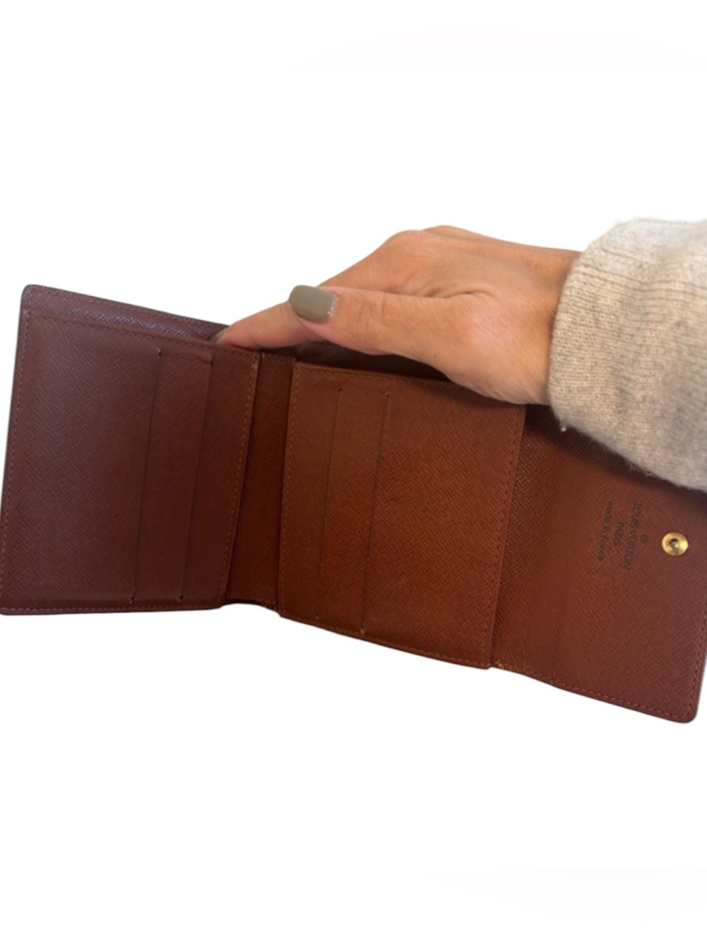 Louis Vuitton Monogram Elise Small Snap Wallet Brown LV Compact Wallet - Picture 9 of 15